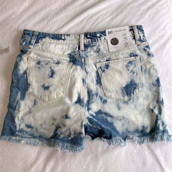 BP blue bleached wash denim shorts - Picture 2 of 4